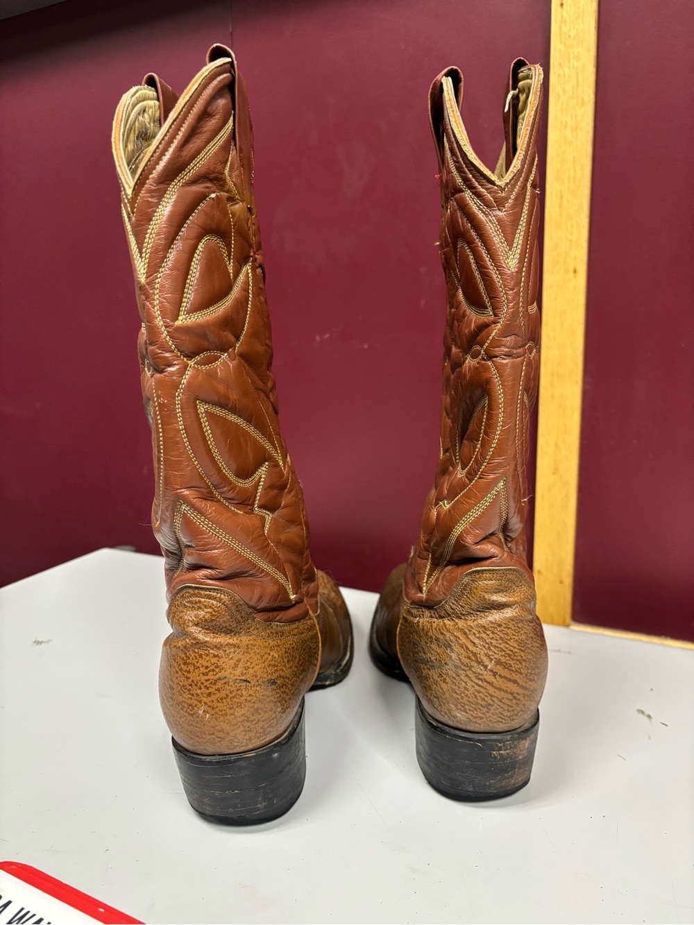 La Gran Bota Brown Leather Western Cowboy Boots | Men’s Size 8.5 Women Size 10 - Picture 5 of 7